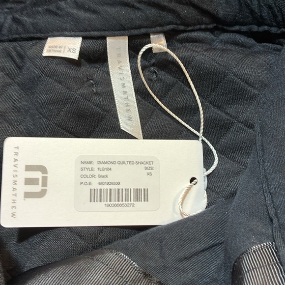 NWT Travis Mathew Diamond Quilted Shacket Black Sz XS - Picture 9 of 10